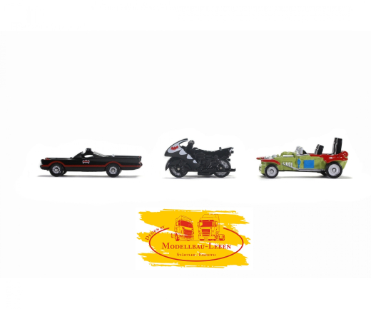 Jada Toys 253211001 - 3-Car Set Nano Cars Batman Classic TV Series 1966