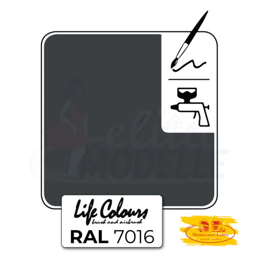 Elita LC007016-SM-015 Life Colours RAL 7016 Anthrazitgrau seidenmat 15 ml