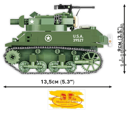Cobi 2279 Historical Collection World War II H.M.C M8 Scott Bausatz 525 Teile 1 Figur