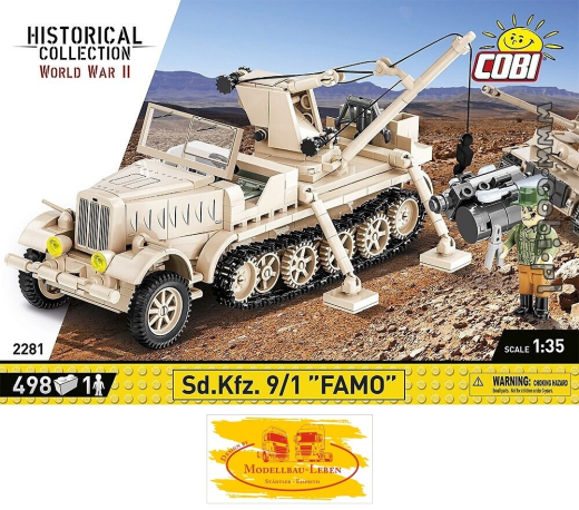 Cobi 2281 Historical Collection World War II Sd.Kfz. 9/1 Famo Bausatz 498 Teile 1 Figur
