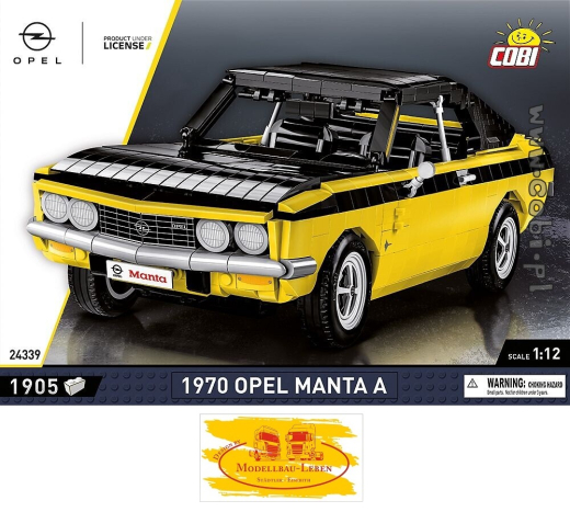 Cobi 24339 Youngtimer Collection Opel Manta A 1970 Bausatz 1905 Teile