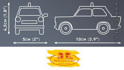 Cobi 24541 Youngtimer Collection Trabant 601 Polizei Bausatz 82 Teile