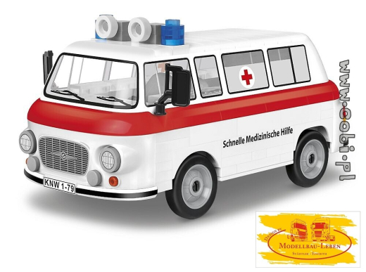 Cobi 24595 Youngtimer Collection Barkas B1000 Krankenwagen (Schnelle Medizinische Hilfe) Bausatz 156