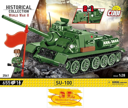 Cobi 2541 Historical Collection World War II SU-100 Bausatz 655 Teile 1 Figur