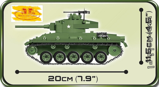 Cobi 2543 Historical Collection World War II M24 Chaffee Bausatz 588 Teile 2 Figuren