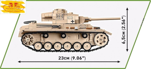 Cobi 2562 Historical Collection World War II Panzer III Ausf. J Bausatz 780 Teile 2 Figuren