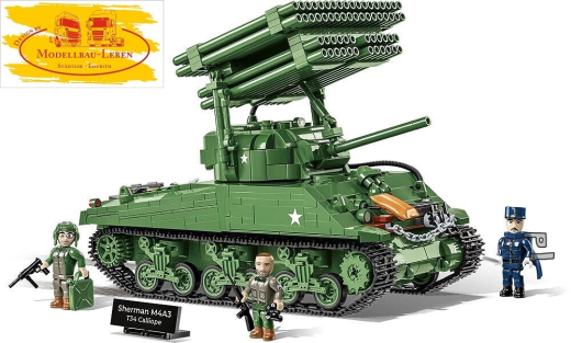 Cobi 2569 Historical Collection World War II M4A3 Sherman & T34 Calliope - Executive Editon Bausatz
