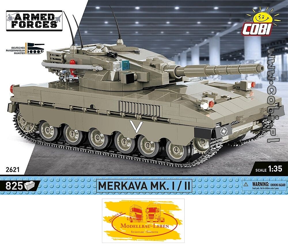 Cobi 2621 Historical Collection Armed Forces Merkava Mk. 1/2 Bausatz 825 Teile