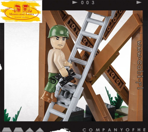 Cobi 3042 Company of Heroes US Air Support Center Bausatz 642 Teile 1 Figur