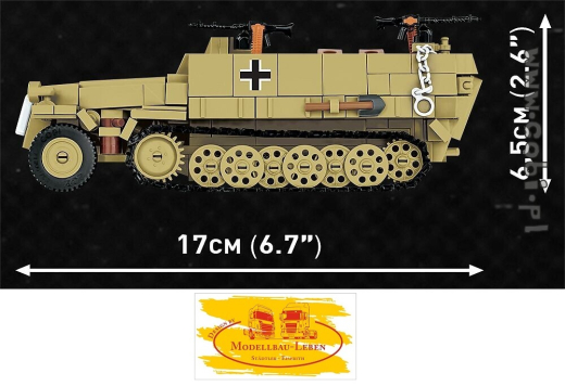 Cobi 3049 Company of Heroes Sd.Kfz. 251 Ausf.D Bausatz 453 Teile 1 Figur