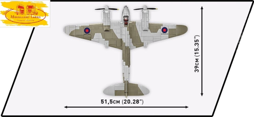 Cobi 5735 Historical Collection World War II De Havilland DH-98 Mosquito Bausatz 703 Teile 1 Figur