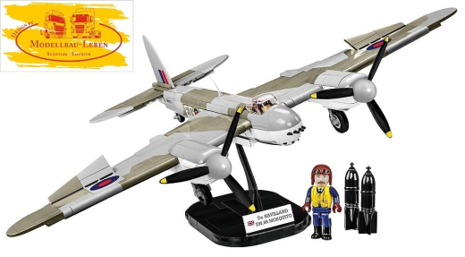 Cobi 5735 Historical Collection World War II De Havilland DH-98 Mosquito Bausatz 703 Teile 1 Figur