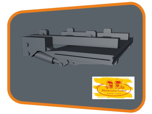 msM87 TDMS-01087 3D Resindruck Zubehör Ladebordwand LKW unterfahrbar 1:87