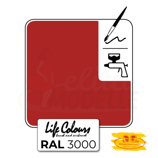 Elita LC003000-GL-015 Life Colours RAL 3000 Feuerrot glänzend 15 ml