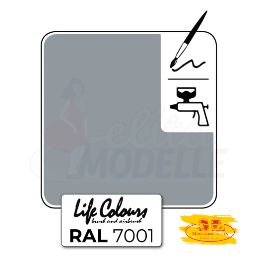 Elita LC007001-GL-015 Life Colours RAL 7001 Silbergrau glänzend 15 ml