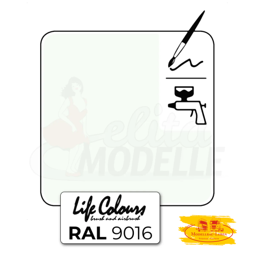 Elita LC079016-GL-015 Life Colours Verkehrsweiß, RAL 9016 glänzend 15 ml