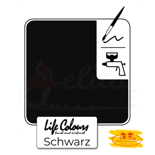 Elita LC070165-GL-015 Life Colours Schwarz glänzend 15 ml5