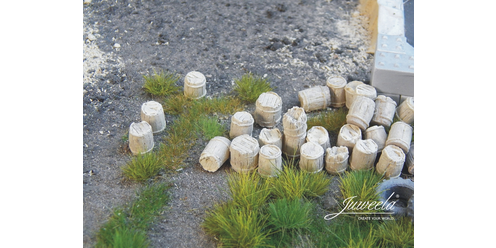 Juweela 28338 Holzfässer hell 44 Stk. 1:87