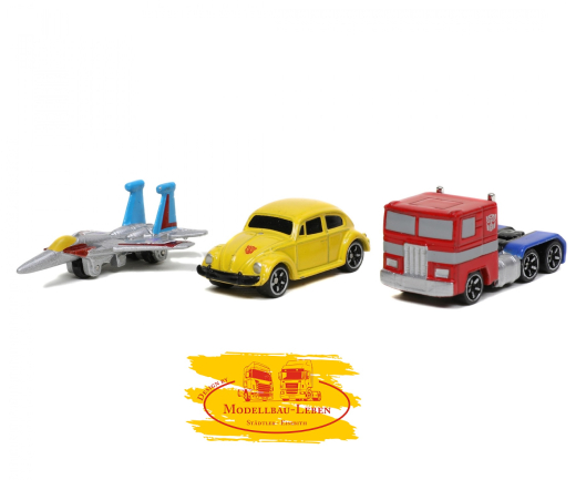 Jada Toys 253111005 - 3-Car Set Nano Cars Transformers