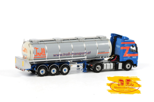WSI 9627 Troll Volvo FH 12 - Tankauflieger - mit Kasten 1:50 reduziertes Modell