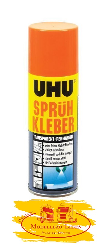 UHU 46740 Sprühkleber permanent + transparent 200 ml Sprühkleber