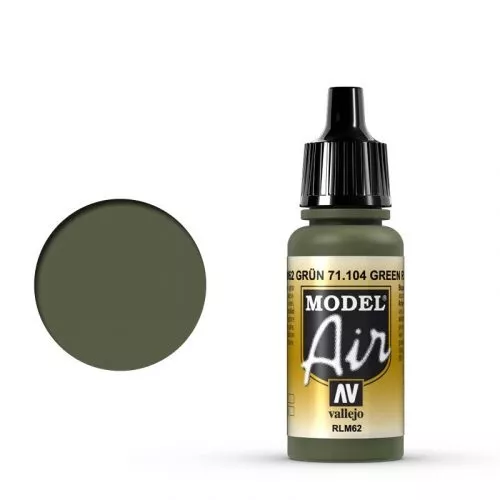 VA 71.104 Vallejo Model Air: 71104 Grün/Green (RLM 62) 17 ml