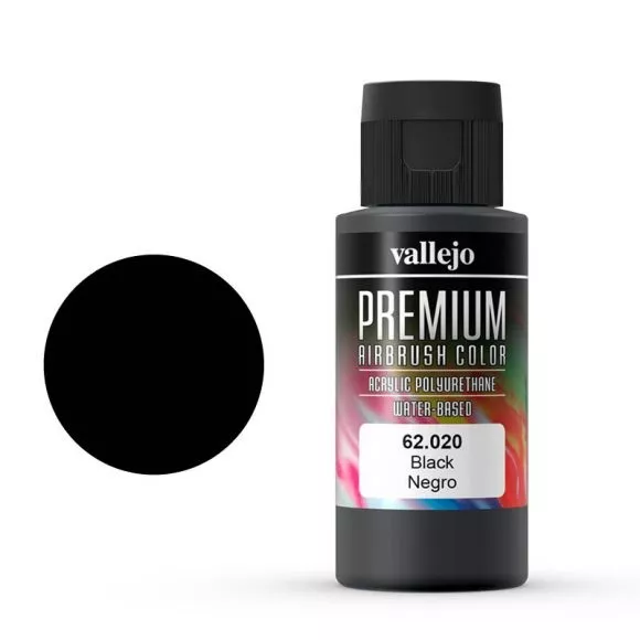 VP 62.020 Vallejo Premium: Black (Polyu.) (60ml)