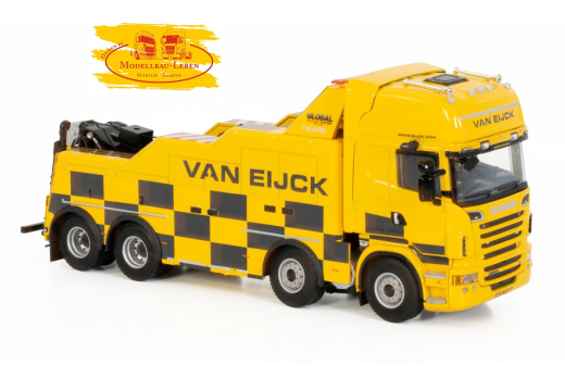 WSI 01-3524 Van Eijck SCANIA R6 TOPLINE 8X4 FALKOM Wrecker 1:50