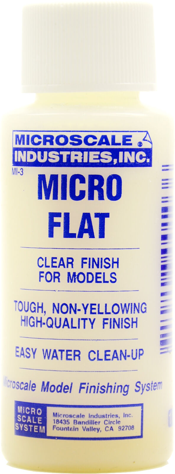 MI-3 Microscale Industries Inc. Micro Flat Clear Finish for Models