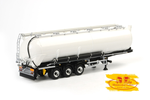 WSI 03-1011 White Line; Tank Powder Kipper - 3 achs Auflieger Weiß 1:50