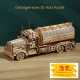 WC-PH-1386 - 3D Puzzle Holz Bausatz Lasercut Fuel Tank Truck US LKW Hauber Tankwagen 307 Teile