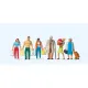 Preiser 10121 Einkaufende mit Tüten und Taschen - Inhalt: 6 Stück 1:87
