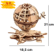 ML-401 - 3D Holz Puzzle - Montage Modellbausatz, Kreatives Bastel - beweglicher Globus 212 Teile