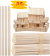 TT2310299 - 130 Stück Balsaholzstäbchen Set, verschiedene Größen, Bastelmodell Material, Holzprodukt