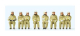 Preiser 10769 Feuerwehrmänner in moderner Einsatzkleidung Uniformfarbe beige sitzender Fahrer und Ma