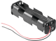 Z-11741 HALTER 8XAAK Batteriehalter für 8 Mignonzellen (2 AA), Kabel , offen ohne Schalter