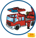 Playmobil 9463 - City Action Feuerwehr-Leiterfahrzeug mit Licht und Sound 89 Teile