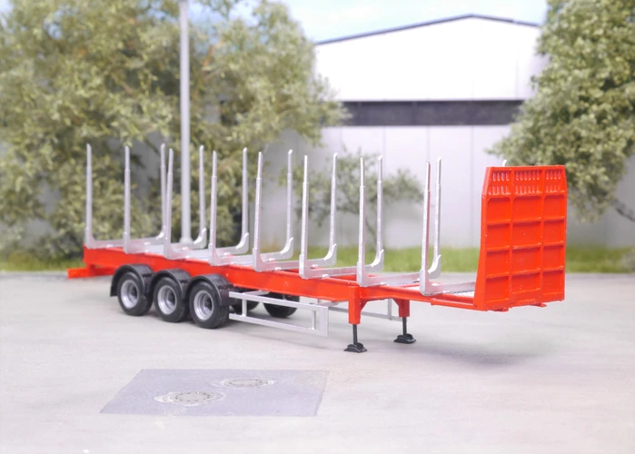 EM154 Bausatz 3achs Langholz Auflieger mit Bordwand