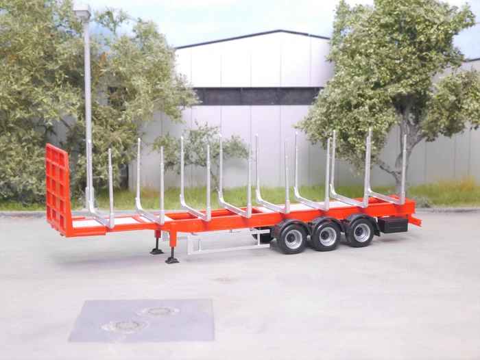 EM154 Bausatz 3achs Langholz Auflieger mit Bordwand