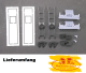 EM105 - 2x Heckabstützung und Sattelplatten Rahmen für Ladekran LKW´s 1:87