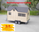 EM155 Bausatz Aufbau Ladung Tiny House für Herpa Anhänger 1:87