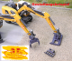 EM611 Liebherr Baggerset 2 - 3 Anbaugeräte für Herpa Bagger 1:87