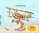 LG813 - 3D Holz Puzzle - Montage-Modellbausatz, Kreatives Bastel - Flugzeug, Doppeldecker, 105 Teile