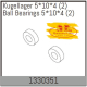 Absima 1330351 Kugellager 5 x 10 x 4 - 2 Stück