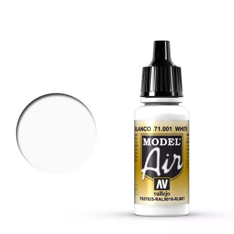 VA 71.001 Vallejo Model Air: 001 White, 17 ml