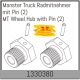 Absima 1330380 - 1:8 Monster Truck Radmitnehmer mit Pin 2 Stück