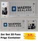 PI12300 2er Set 20&quote; Frigo Container MAERSK Sealand, weiß 1:87