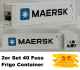 PI12401 2er Set 40&quote; Frigo Container MAERSK , weiß 1:87