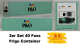 PI12405 2er Set 40&quote; Frigo Container P&O , mintgrün 1:87