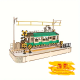 HB12 - 3D Holz Puzzle - Modellbausatz, Kreatives Basteln Strassenbahn 177 Teile